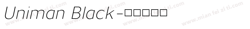 Uniman Black字体转换